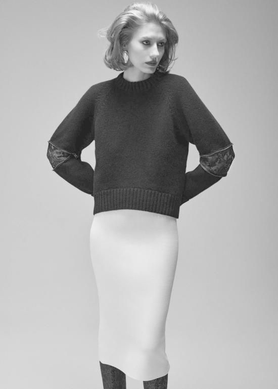  산티클레르 미디 스커트 산티클러 나오미 펜슬 스커트 슈가 - SANTICLER