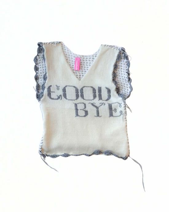  yushokobayashi 베스트 유쇼코바야시 굿바이 엔젤 니트  화이트/크림