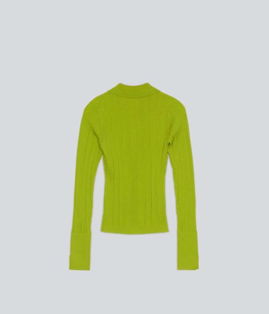  사야카 다비스 뉴욕 스웨터 사야카 데이비스 뉴욕 립 니트 폴로 와사비 - SAYAKA DAVIS NEW YORK