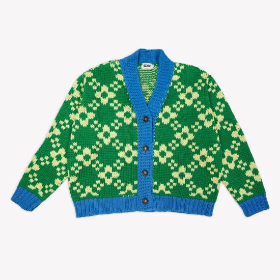  [키즈] 지지 니트웨어 풀오버 키즈  플라워 체인 카디건 미니 가디건 - GIGI KNITWEAR