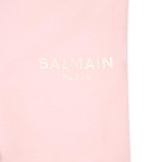  [키즈] 발망 트레이닝/조거 팬츠 핑크 레깅스 - BALMAIN