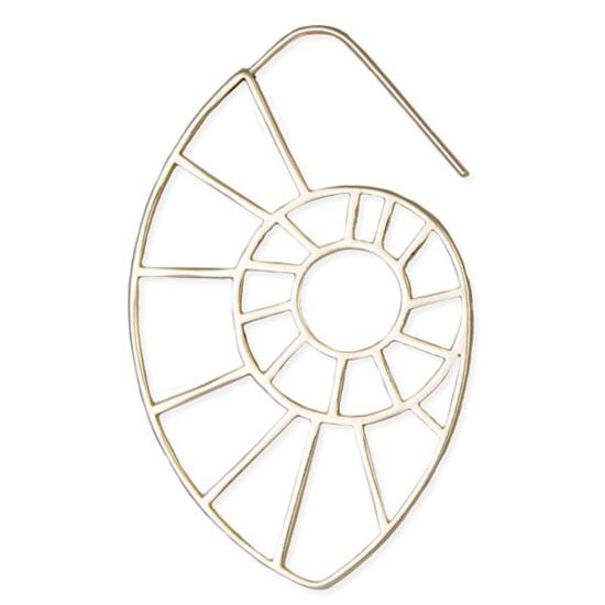  슬로우 댄스 이어링 골드 쉘 후프 귀걸이 - SLOW DANCE