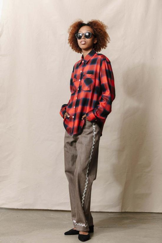  카린 데님 팬츠 칼린 릴렉스드 진 실버 릭랙