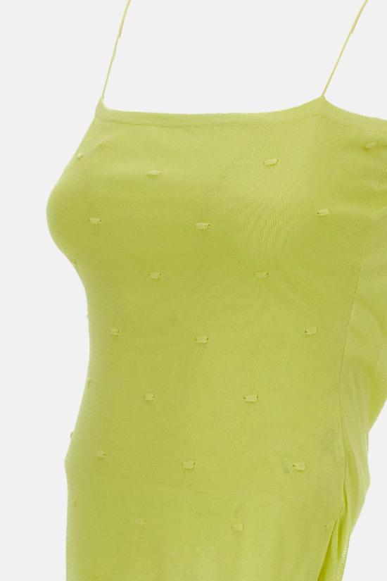  자크뮈스 민소매 티셔츠 라 마이유 플루메티스 탑 옐로우 - JACQUEMUS