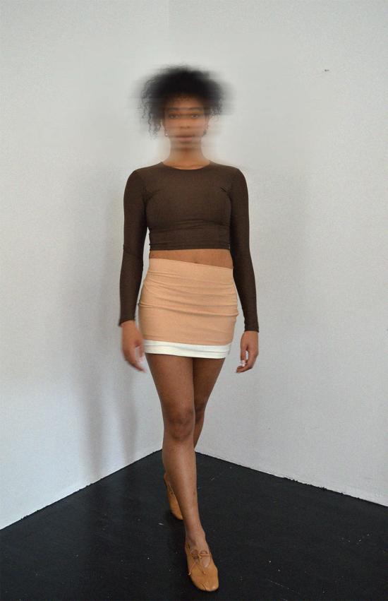  하우스라벨 숏 스커트 하 014 마이크로 미니 스커트 카멜 - HAUSLABEL