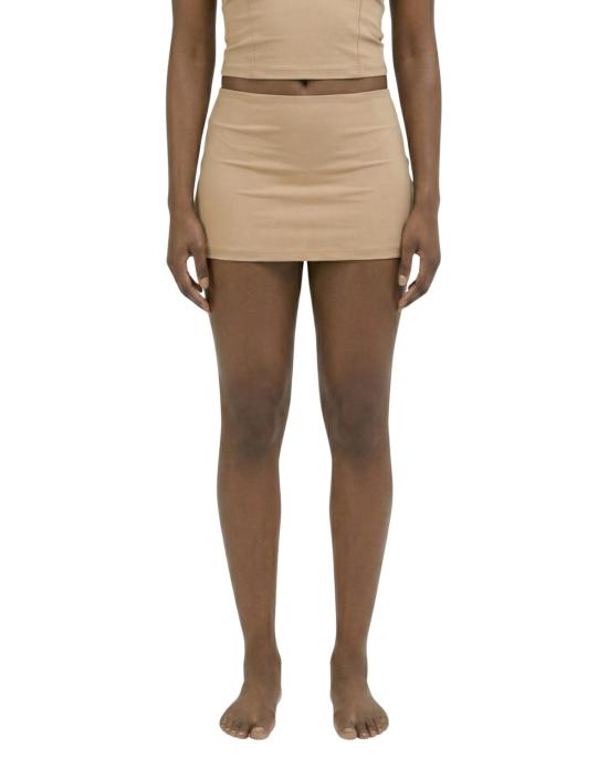 하우스라벨 숏 스커트 하 014 마이크로 미니 스커트 카멜