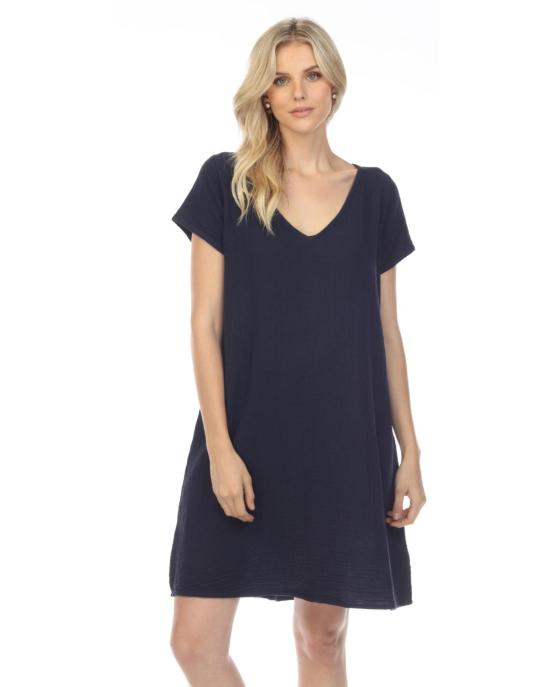  어니스트 코튼 숏 원피스 그윈 미니 드레스 - HONEST COTTON