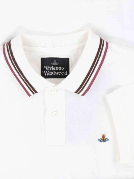  비비안웨스트우드 폴로 티셔츠 비비안 웨스트우드 반팔 폴로 셔츠 화이트 - VIVIENNE WESTWOOD