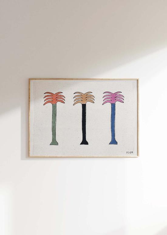  PO-EM 가죽소품 포 엠 팔마 트리오 블록 아트 프린트