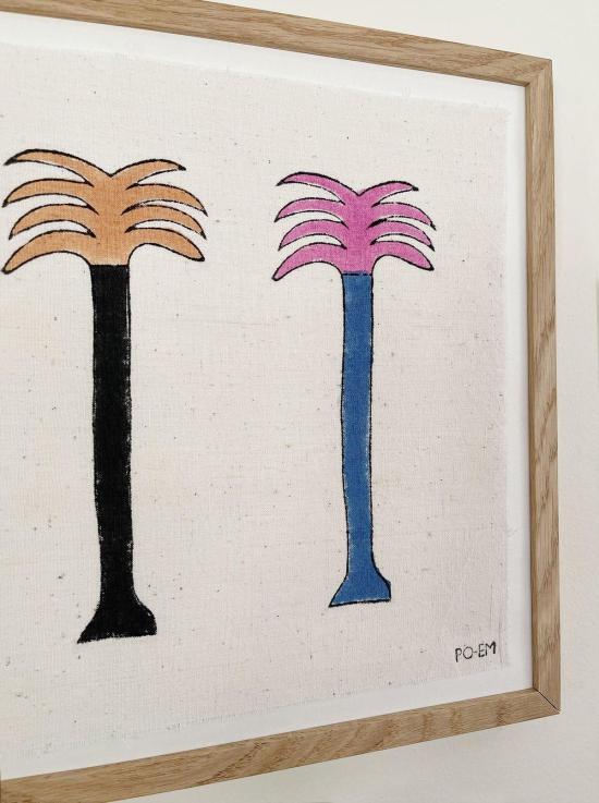 PO-EM 가죽소품 포 엠 팔마 트리오 블록 아트 프린트 - PO EM