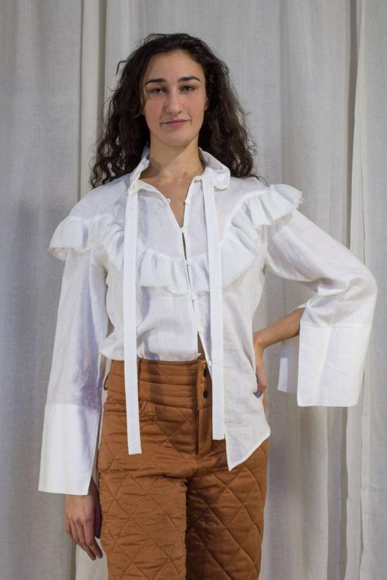  케흘러 오마지오 봄버 자켓 칼레 프레리 버튼다운 내추럴 다이 웰드/매더/인디고 - KAHLER OMAGGIO