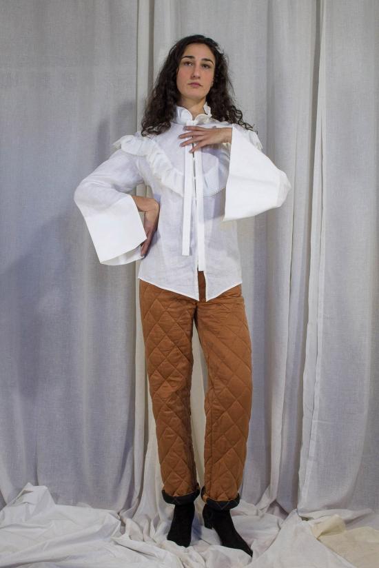  케흘러 오마지오 봄버 자켓 칼레 프레리 버튼다운 내추럴 다이 웰드/매더/인디고 - KAHLER OMAGGIO