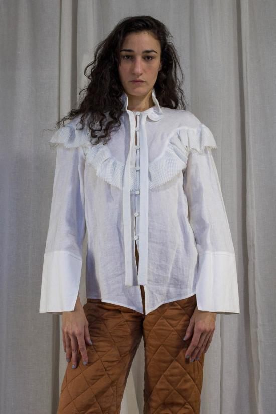  케흘러 오마지오 봄버 자켓 칼레 프레리 버튼다운 내추럴 다이 웰드/매더/인디고 - KAHLER OMAGGIO