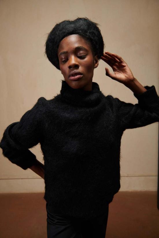  마리아 스탠리 모자 브러시드 베레 느와르 - MARIA STANLEY