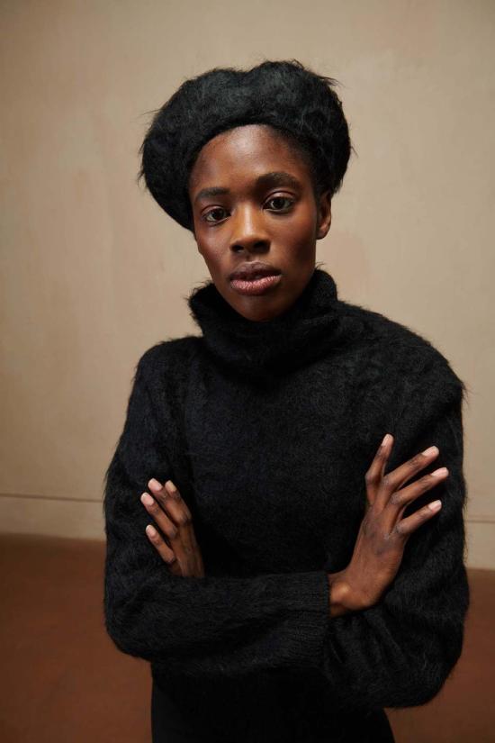  마리아 스탠리 모자 브러시드 베레 느와르 - MARIA STANLEY