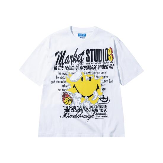  마켓 반팔 티셔츠 스마일리 그레이트니스 티셔츠