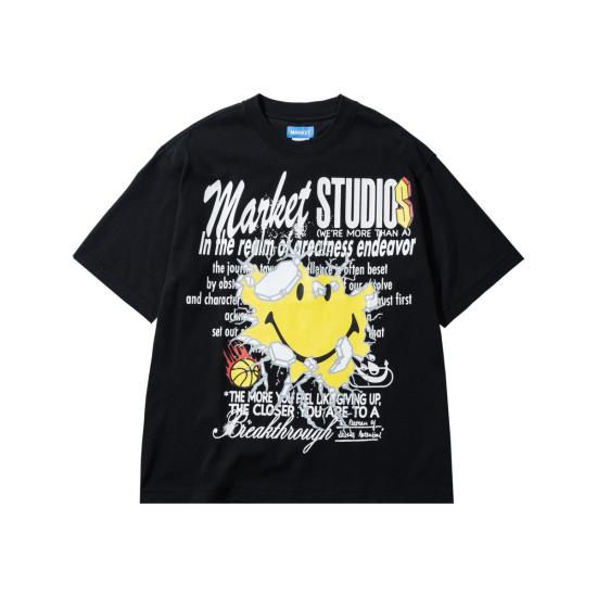  마켓 반팔 티셔츠 스마일리 그레이트니스 티셔츠 - MARKET