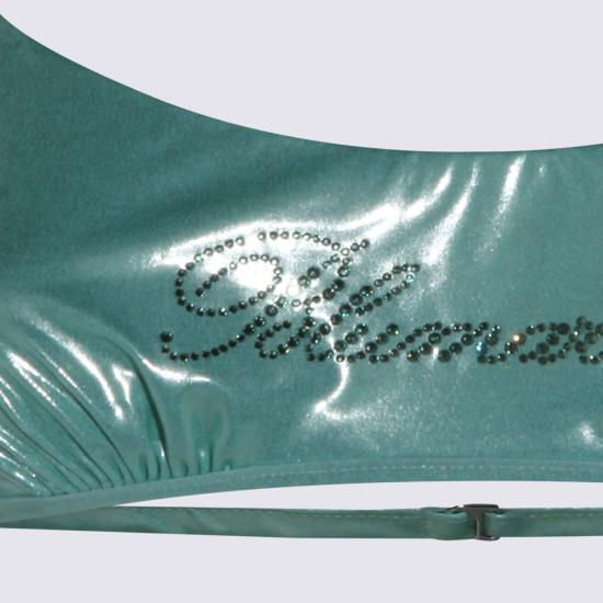  블루마린 비키니 수영복 그린 탑  커버업 파스텔 그린 - BLUMARINE