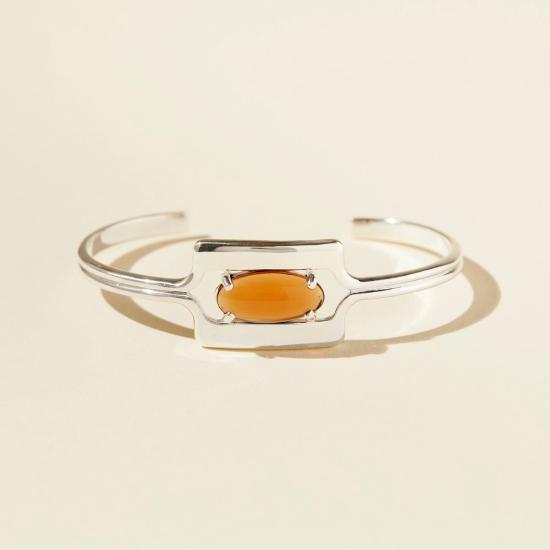  린지 루이스 팔찌 월튼 커프 실버/브라운 - LINDSAY LEWIS