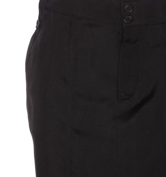  생로랑 미디 스커트 버튼 디테일 펜슬 스커트 블랙 - SAINT LAURENT