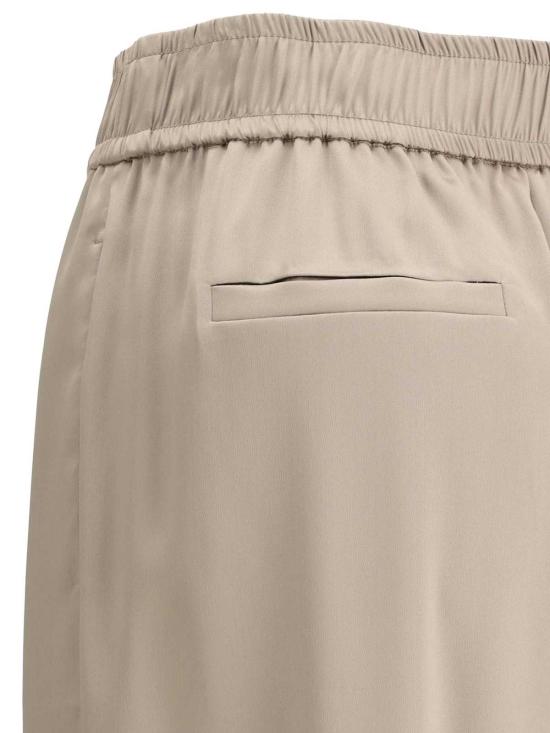  브루넬로 쿠치넬리 스트레이트 팬츠 Brunello Cucinelli Palazzo 팬츠 카키 - BRUNELLO CUCINELLI