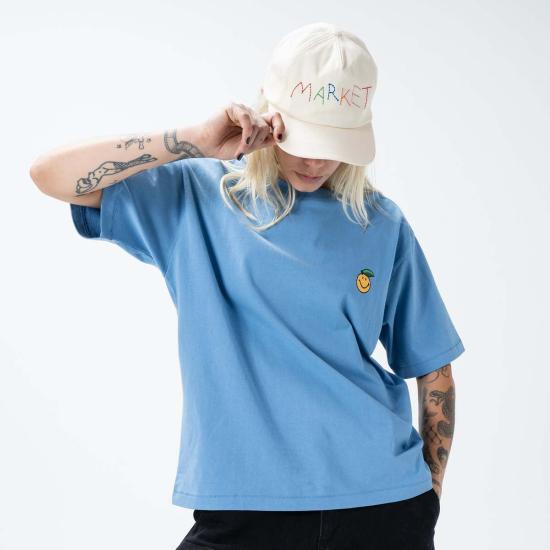  마켓 모자 소프트 스티치 5패널 햇 이집션 블루/버터크림 - MARKET