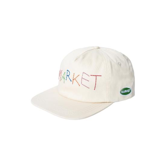  마켓 모자 소프트 스티치 5패널 햇 이집션 블루/버터크림 - MARKET
