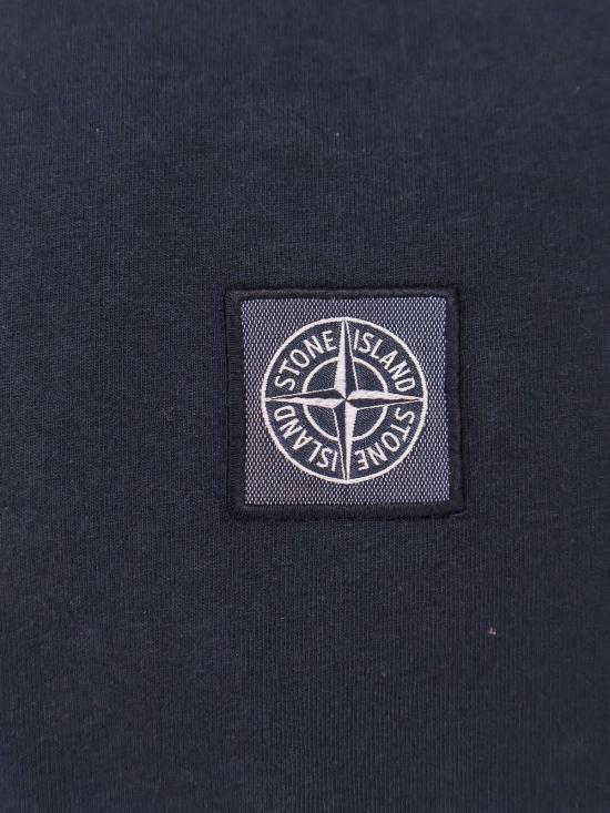  스톤 아일랜드 반팔 티셔츠 로고 패치 반팔 티셔츠 (블루) - STONE ISLAND