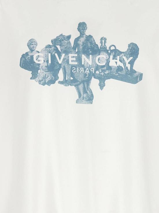  지방시 반팔 티셔츠 오제티 디 위베르 티셔츠 화이트 - GIVENCHY