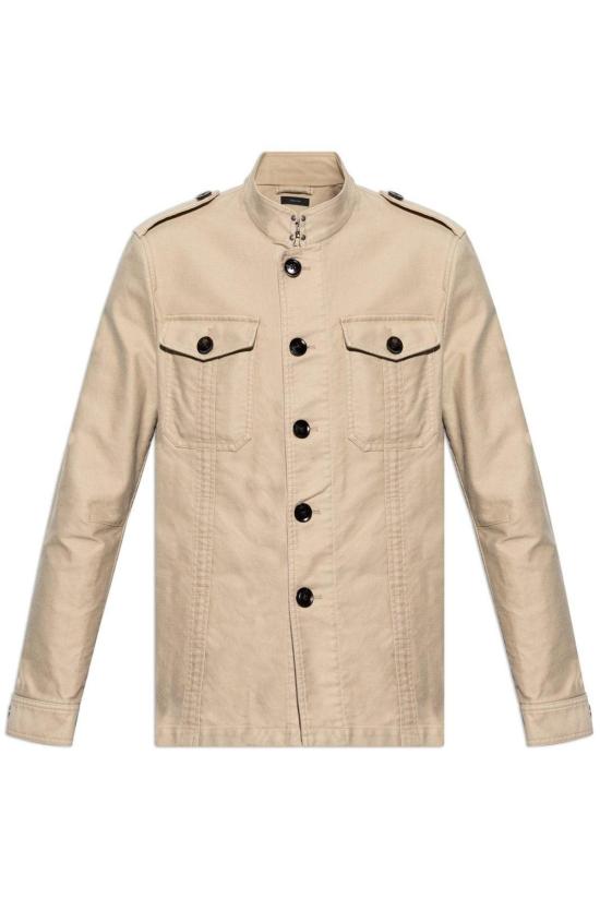  톰포드 자켓 톰 포드 플랩 포켓 셔츠 재킷 샌드