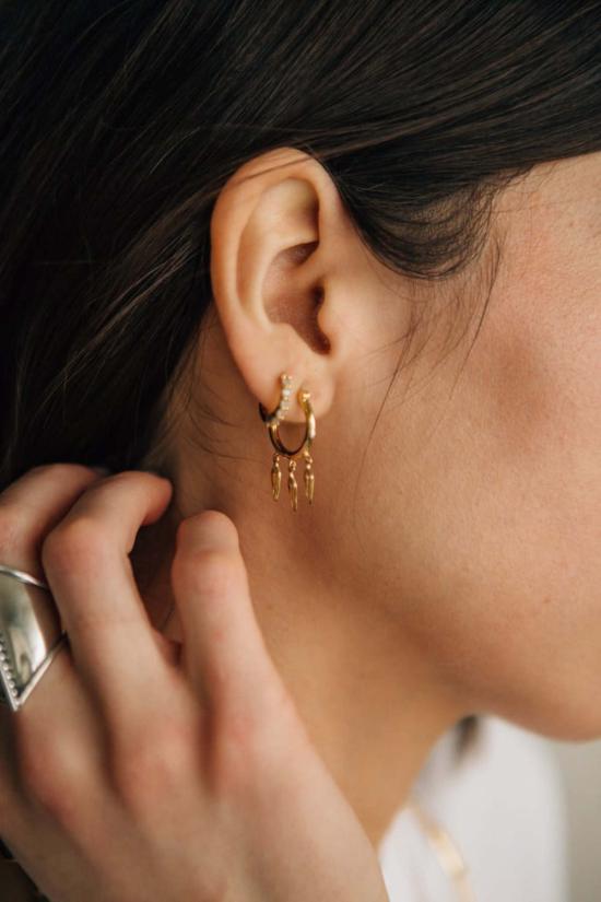  시에라 윈터 주얼리 이어링 Wildfire 후프 귀걸이 골드 버메일 - SIERRA WINTER JEWELRY