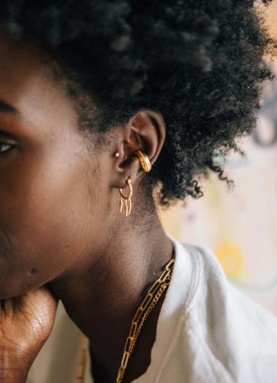  시에라 윈터 주얼리 이어링 Wildfire 후프 귀걸이 골드 버메일 - SIERRA WINTER JEWELRY