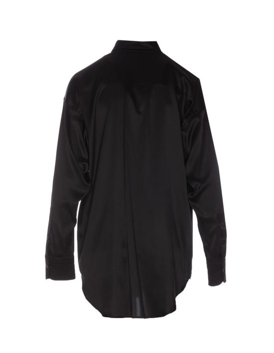  톰포드 셔츠 톰 포드 스트레치 실크 새틴 릴렉스핏  블랙 - TOMFORD