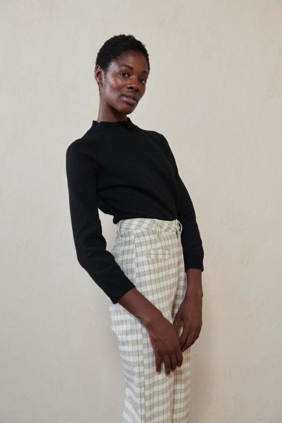  마리아 스탠리 스트레이트 팬츠 소프트 행크 팬츠 본 플래드 - MARIA STANLEY