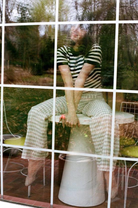  마리아 스탠리 스트레이트 팬츠 소프트 행크 팬츠 본 플래드 - MARIA STANLEY