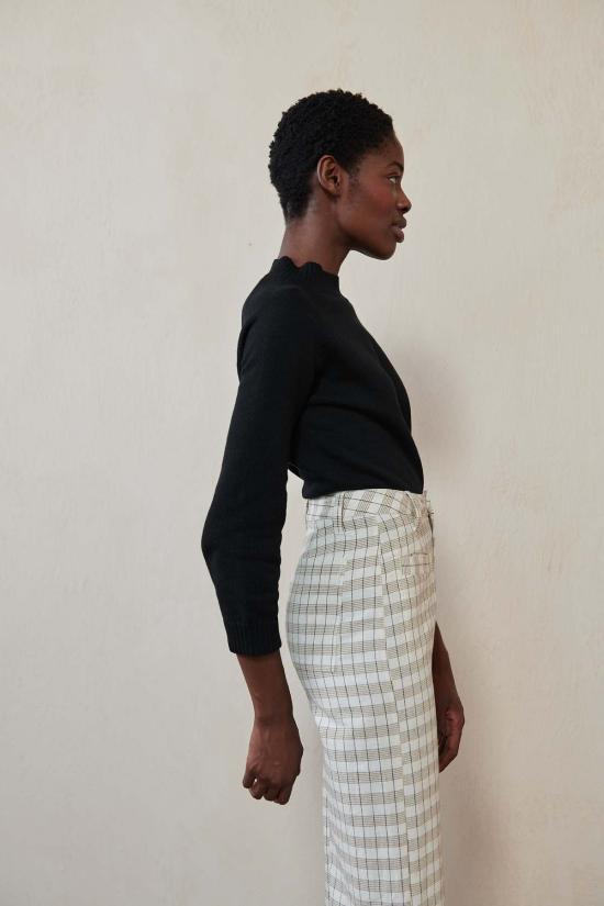  마리아 스탠리 스트레이트 팬츠 소프트 행크 팬츠 본 플래드 - MARIA STANLEY