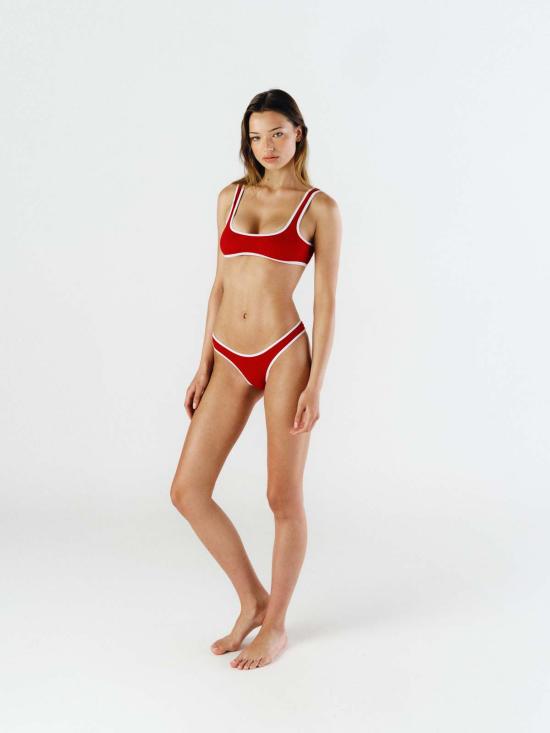  마이 쁘띠 비키니 수영복 클래식 수영복 비키니 레드 - MAI PETIT