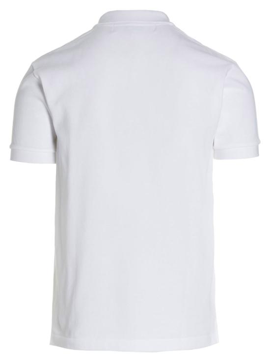  꼼데가르송 폴로 티셔츠 Comme Des Garçons 플레이 로고 패치 폴로 셔츠 화이트 - COMME DES GARCONS