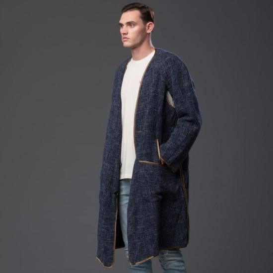  THADDEUS O'NEIL 자켓 Thaddeus O'neil Basketweave 디스코 펑크 코트 인디고 - OTHER BRANDS