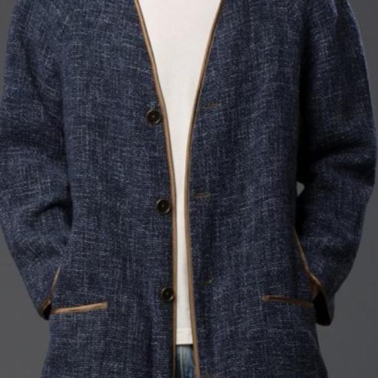  THADDEUS O'NEIL 자켓 Thaddeus O'neil Basketweave 디스코 펑크 코트 인디고 - OTHER BRANDS