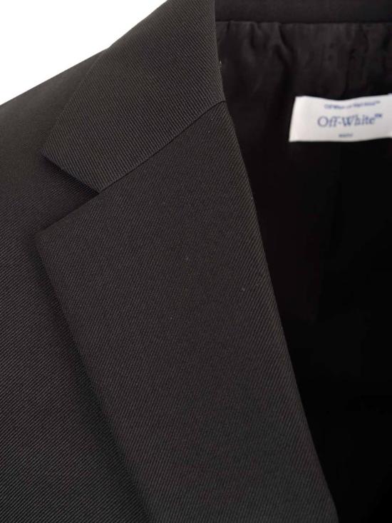  오프화이트 수트 자켓 블랙 울 블레이저 - OFF WHITE