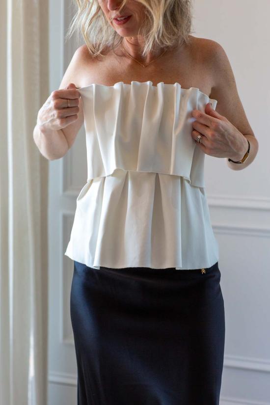  하우스 오브 다그마르 민소매 티셔츠 하우스 오브 다그마 조각 튜브 탑 - HOUSE OF DAGMAR