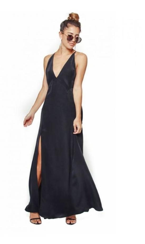  Merritt Charles 롱 원피스 메릿 찰스 파치노 가운 드레스 블랙 - MERRITT CHARLES