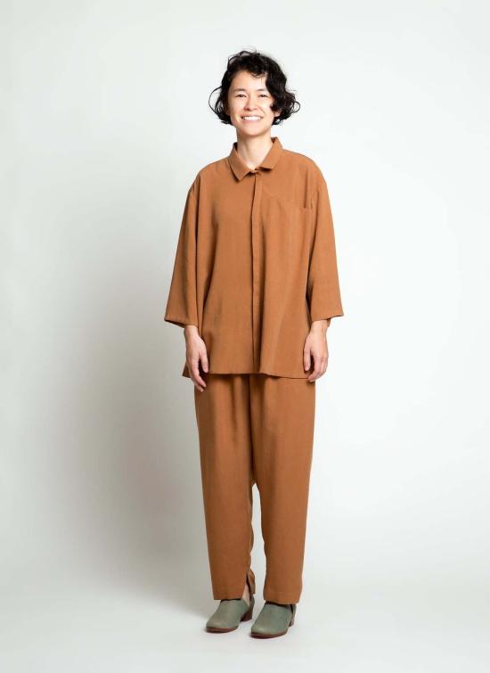  KAAREM 셔츠 Kaarem Sot 3/4 슬리브 버튼 업 포켓 셔츠 - KAAREM