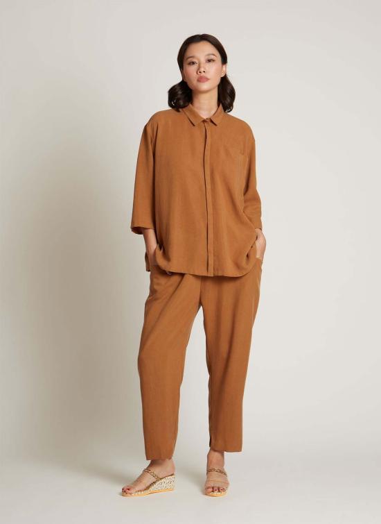  KAAREM 셔츠 Kaarem Sot 3/4 슬리브 버튼 업 포켓 셔츠 - KAAREM