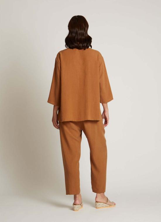  KAAREM 셔츠 Kaarem Sot 3/4 슬리브 버튼 업 포켓 셔츠 - KAAREM