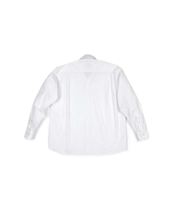  LWN 셔츠 Lwn 애쉬 셔츠 소프트 화이트 플리츠 - LWN