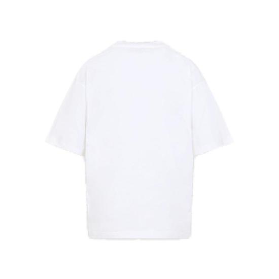  마르니 반팔 티셔츠 코튼 티셔츠 화이트 - MARNI