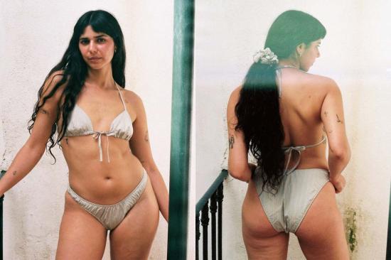  질 로드리게즈 비키니 수영복 Gil Rodriguez Lilah 스트라이프 비키니 하의 - GIL RODRIGUEZ