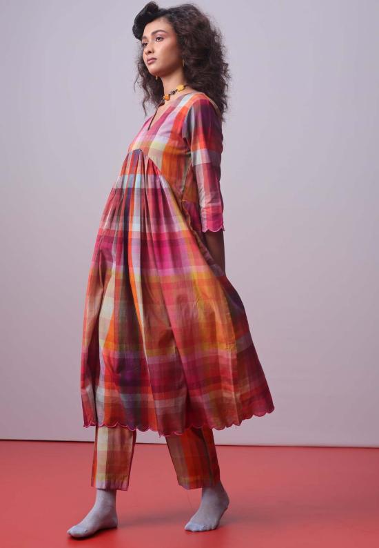  IKKIVI 튜닉 이키비 캔디 블록 체크 코디 세트 멀티 컬러 - OTHER BRANDS